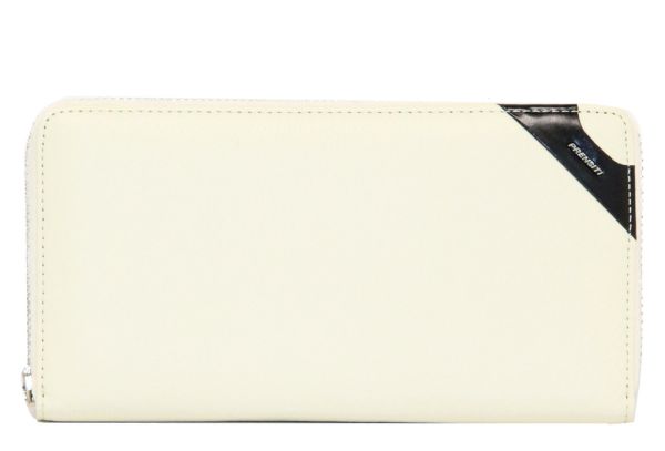 Women's leather wallet white Prensiti 224-2