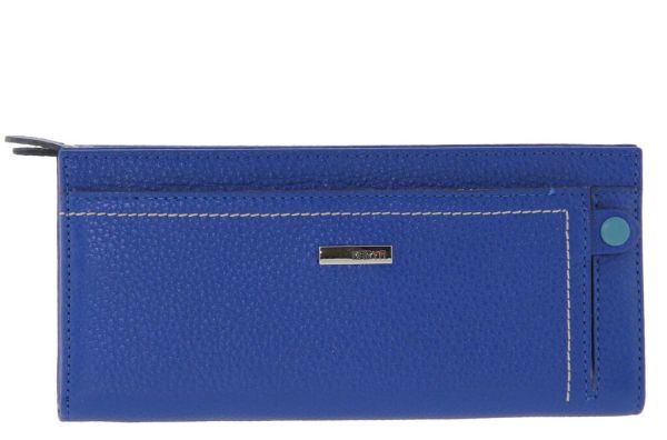 Light blue women's leather wallet Türkiye KARYA 1183-245