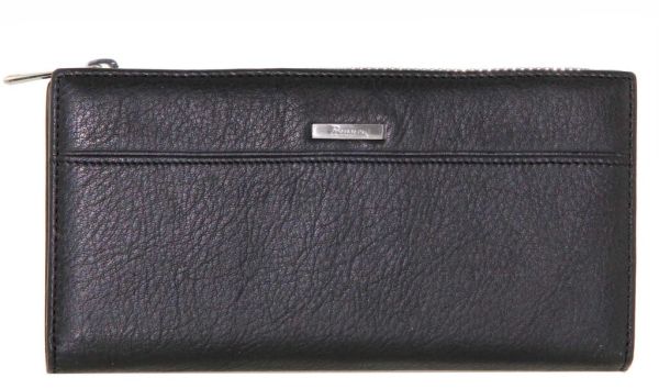 Women's leather wallet black Prensiti K 132-9402