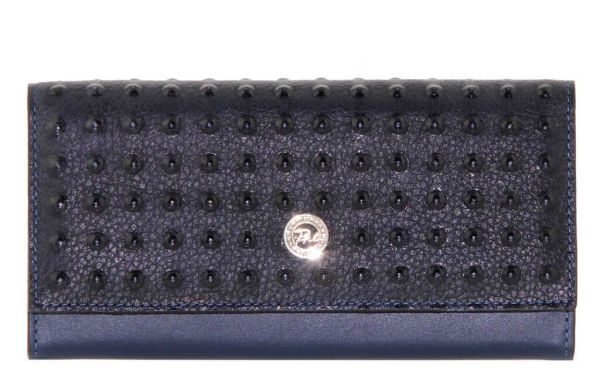 Women's blue leather wallet Prensiti K 165-2304