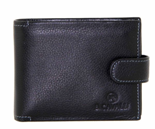 Men's leather wallet for documents B.CAVALLI black K 453
