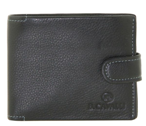 Men's leather wallet B.CAVALLI black K 459