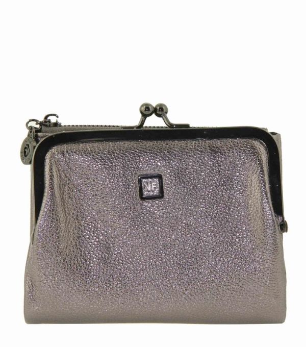 Silver leather wallet Nina Farmina K 6133-18