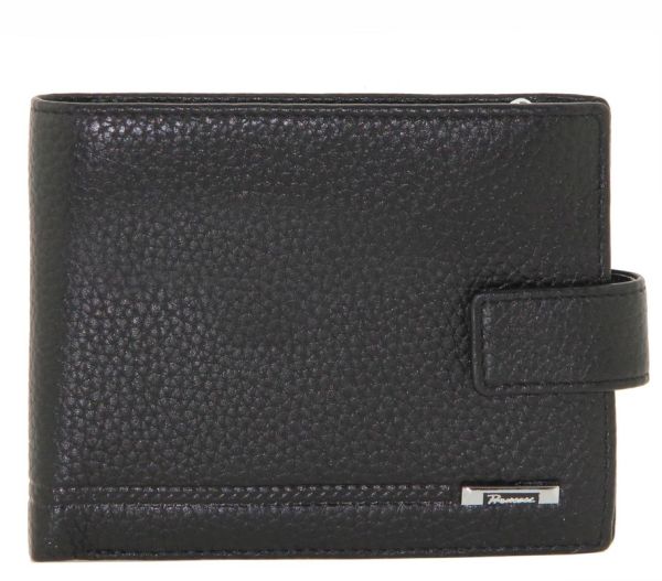 Men's leather wallet black Prensiti K 8653