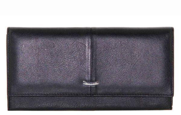Women's leather wallet black Lison Kaoberg K 8908