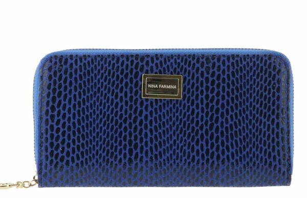 Wallet blue laser leather Nina Farmina K 9285-119