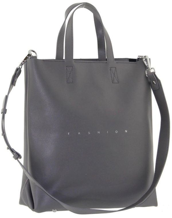 Leather bag gray model bag in a bag Polina & Eiterou W 9738-18j