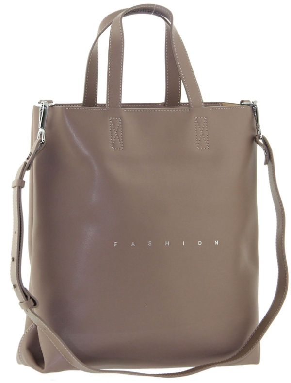 Beige leather bag model bag in a bag Polina & Eiterou W 9738-6j